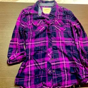 Purple Plaid Shirt